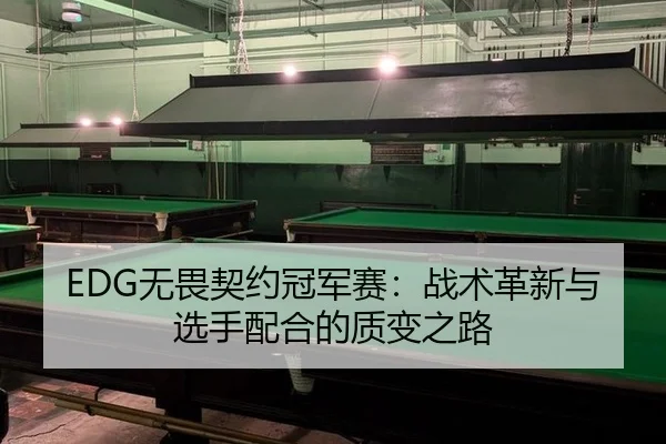 EDG无畏契约冠军赛：战术革新与选手配合的质变之路